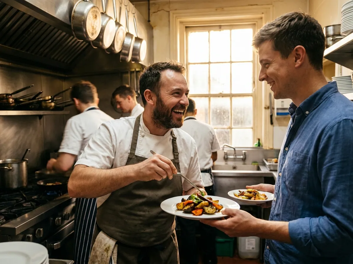 Gastronomie-Team bei der Arbeit im Service für gesunde Mitarbeiter
