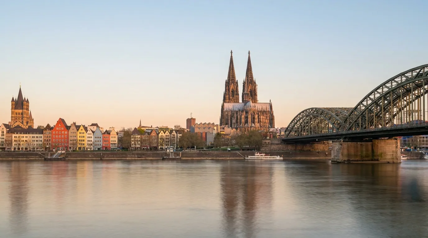 Kölner Dom an der Rheinpromenade für die bKV-Beratung in Köln